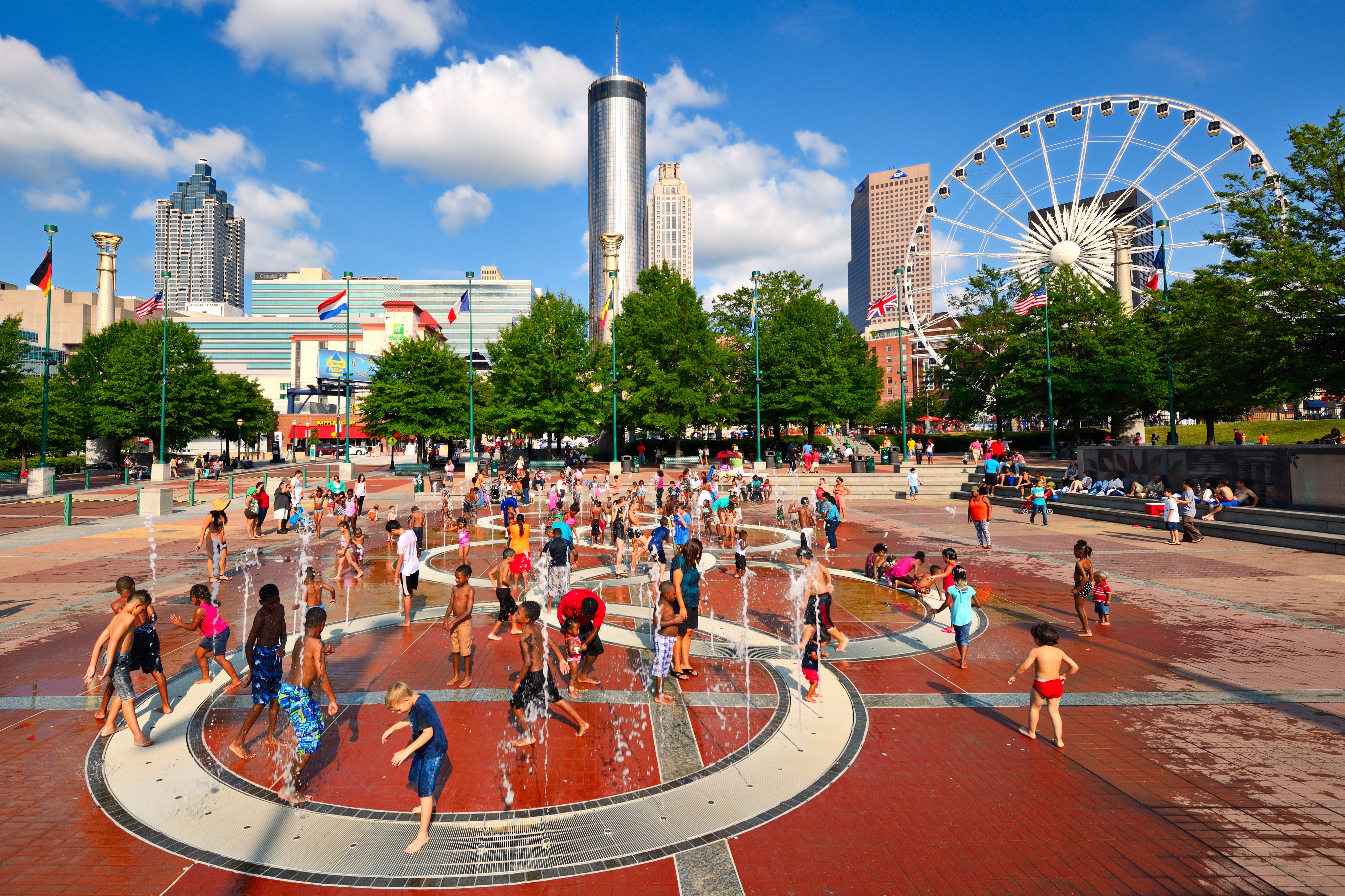 Время в атланте. Centennial Olympic Park Atlanta. Олимпийский парк Атланты. Атланта (Джорджия). Атланта Джорджия достопримечательности.